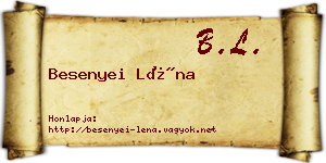 Besenyei Léna névjegykártya